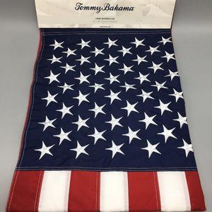 Tommy Bahama Embroidered Handcrafted American Flag 4th Fourth of July USA 28x44”